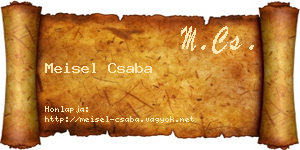 Meisel Csaba névjegykártya