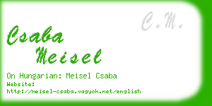 csaba meisel business card